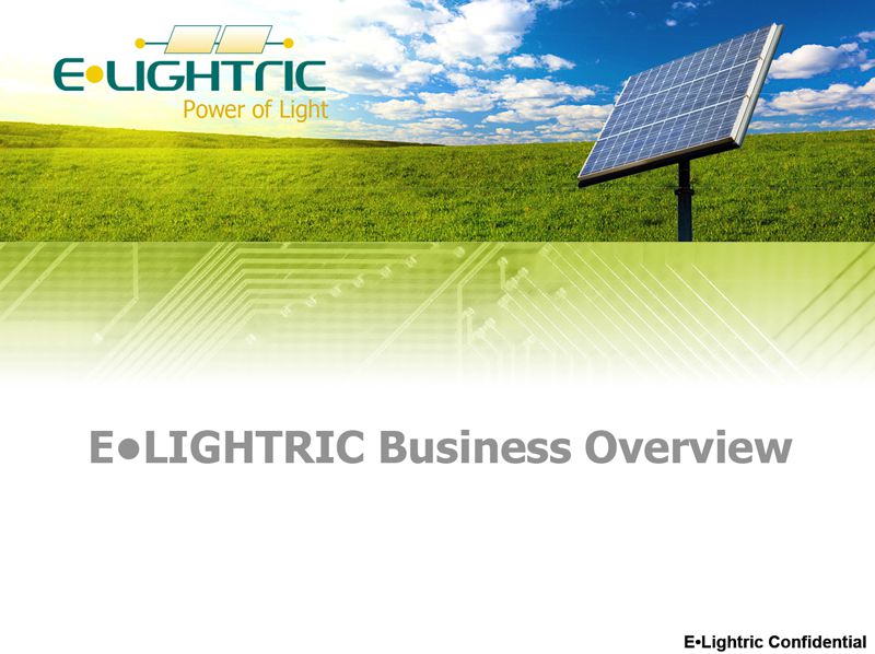 E•Lightric Presentation