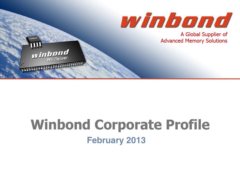 Winbond Presentation